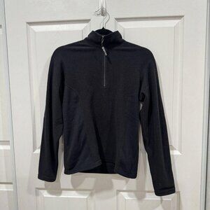 The North Face Sweater‎ Women's S Black White 1/4 Zip Pullover Fleece Half Dome